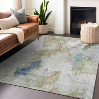 Piper Looms Chantille Abstract ACN1914 Beige Machine Washable Area Rug Lifestyle Image Feature