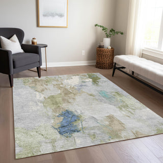 Piper Looms Chantille Abstract ACN1914 Beige Machine Washable Area Rug Lifestyle Image Feature