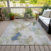 Piper Looms Chantille Abstract ACN1914 Beige Machine Washable Area Rug Outdoor Lifestyle Image Feature