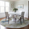 Piper Looms Chantille Abstract ACN1914 Beige Machine Washable Area Rug Round Lifestyle Image Feature