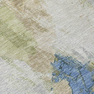 Piper Looms Chantille Abstract ACN1914 Beige Machine Washable Area Rug Swatch Image