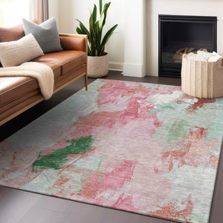 Piper Looms Chantille Abstract ACN1914 Blush Machine Washable Area Rug Lifestyle Image Feature