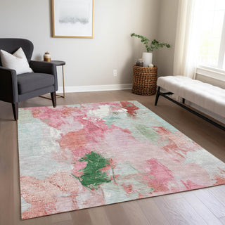 Piper Looms Chantille Abstract ACN1914 Blush Machine Washable Area Rug Lifestyle Image Feature
