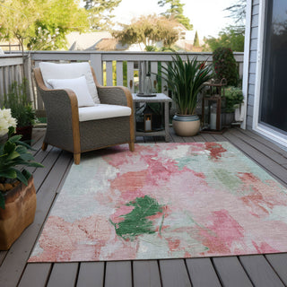 Piper Looms Chantille Abstract ACN1914 Blush Machine Washable Area Rug Outdoor Lifestyle Image Feature