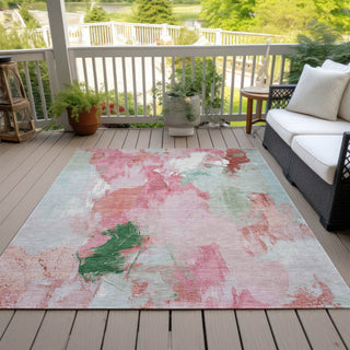 Piper Looms Chantille Abstract ACN1914 Blush Machine Washable Area Rug Outdoor Lifestyle Image Feature