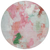 Piper Looms Chantille Abstract ACN1914 Blush Machine Washable Area Rug Round Main Image