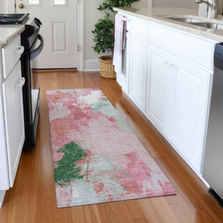 Piper Looms Chantille Abstract ACN1914 Blush Machine Washable Area Rug Runner Lifestyle Image Feature
