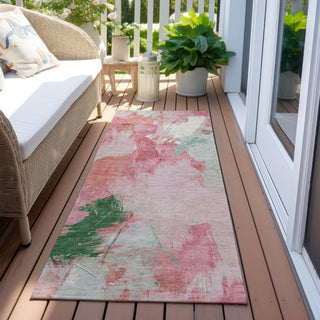 Piper Looms Chantille Abstract ACN1914 Blush Machine Washable Area Rug Runner Outdoor Lifestyle Image Feature