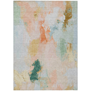 Piper Looms Chantille Abstract ACN1914 Peach Machine Washable Area Rug main image