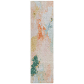 Piper Looms Chantille Abstract ACN1914 Peach Machine Washable Area Rug Runner Main Image