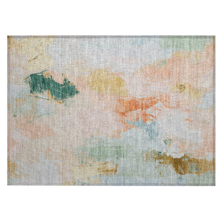 Piper Looms Chantille Abstract ACN1914 Peach Machine Washable Area Rug Scatter Main Image