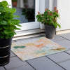 Piper Looms Chantille Abstract ACN1914 Peach Machine Washable Area Rug Scatter Outdoor Lifestyle Image Feature