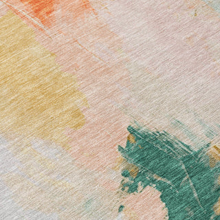 Piper Looms Chantille Abstract ACN1914 Peach Machine Washable Area Rug Swatch Image