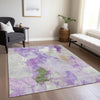 Piper Looms Chantille Abstract ACN1914 Purple Machine Washable Area Rug Lifestyle Image Feature