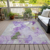 Piper Looms Chantille Abstract ACN1914 Purple Machine Washable Area Rug Outdoor Lifestyle Image Feature