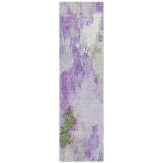 Piper Looms Chantille Abstract ACN1914 Purple Machine Washable Area Rug Runner Main Image