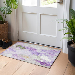 Piper Looms Chantille Abstract ACN1914 Purple Machine Washable Area Rug Scatter Lifestyle Image Feature