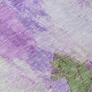 Piper Looms Chantille Abstract ACN1914 Purple Machine Washable Area Rug Swatch Image