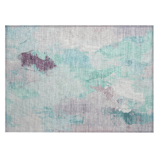 Piper Looms Chantille Abstract ACN1914 Teal Machine Washable Area Rug Scatter Main Image