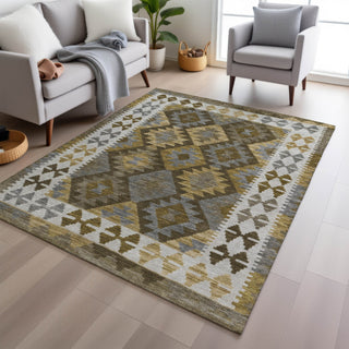 Piper Looms Chantille Tribal ACN1915 Brown Machine Washable Area Rug Lifestyle Image Feature