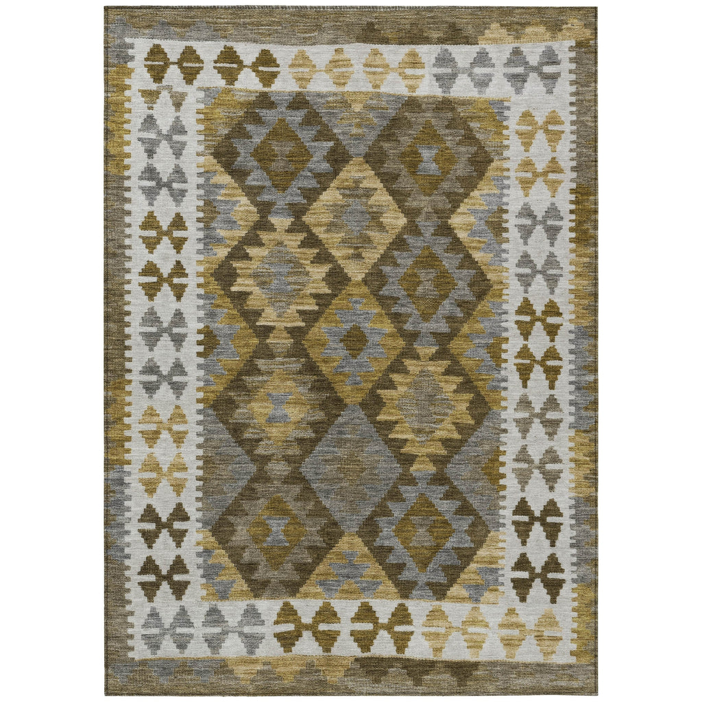 Piper Looms Chantille Tribal ACN1915 Brown Machine Washable Area Rug main image