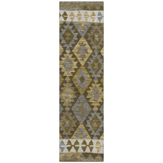 Piper Looms Chantille Tribal ACN1915 Brown Machine Washable Area Rug Runner Main Image