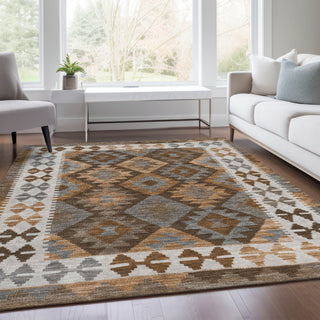 Piper Looms Chantille Tribal ACN1915 Copper Machine Washable Area Rug Lifestyle Image Feature