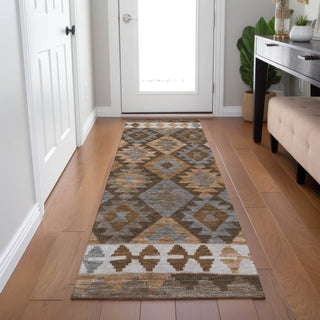 Piper Looms Chantille Tribal ACN1915 Copper Machine Washable Area Rug Runner Lifestyle Image Feature