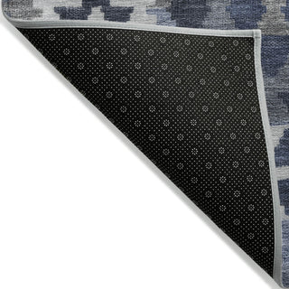 Piper Looms Chantille Tribal ACN1915 Navy Machine Washable Area Rug Backing Image