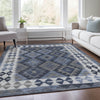Piper Looms Chantille Tribal ACN1915 Navy Machine Washable Area Rug Lifestyle Image Feature