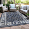 Piper Looms Chantille Tribal ACN1915 Navy Machine Washable Area Rug Outdoor Lifestyle Image Feature