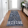 Piper Looms Chantille Tribal ACN1915 Navy Machine Washable Area Rug Runner Lifestyle Image Feature