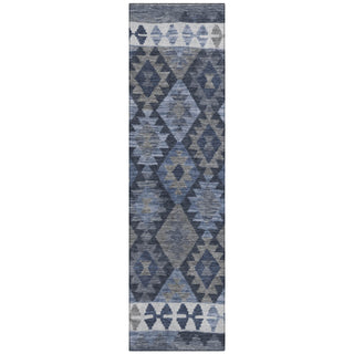 Piper Looms Chantille Tribal ACN1915 Navy Machine Washable Area Rug Runner Main Image