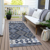 Piper Looms Chantille Tribal ACN1915 Navy Machine Washable Area Rug Runner Outdoor Lifestyle Image Feature