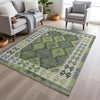 Piper Looms Chantille Tribal ACN1915 Olive Machine Washable Area Rug Lifestyle Image Feature