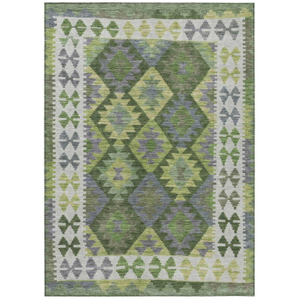 Piper Looms Chantille Tribal ACN1915 Olive Machine Washable Area Rug main image