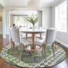 Piper Looms Chantille Tribal ACN1915 Olive Machine Washable Area Rug Round Lifestyle Image Feature