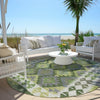 Piper Looms Chantille Tribal ACN1915 Olive Machine Washable Area Rug Round Outdoor Lifestyle Image Feature