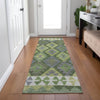 Piper Looms Chantille Tribal ACN1915 Olive Machine Washable Area Rug Runner Lifestyle Image Feature
