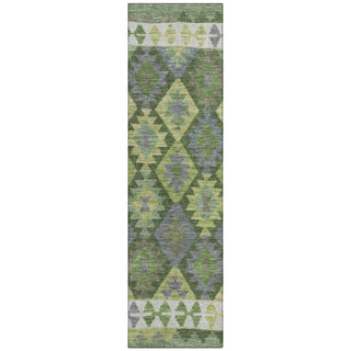 Piper Looms Chantille Tribal ACN1915 Olive Machine Washable Area Rug Runner Main Image