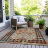 Piper Looms Chantille Tribal ACN1915 Paprika Machine Washable Area Rug Outdoor Lifestyle Image Feature