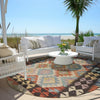 Piper Looms Chantille Tribal ACN1915 Paprika Machine Washable Area Rug Round Outdoor Lifestyle Image Feature