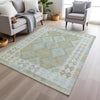 Piper Looms Chantille Tribal ACN1915 Sage Machine Washable Area Rug Lifestyle Image Feature