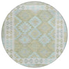 Piper Looms Chantille Tribal ACN1915 Sage Machine Washable Area Rug Round Main Image