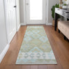 Piper Looms Chantille Tribal ACN1915 Sage Machine Washable Area Rug Runner Lifestyle Image Feature