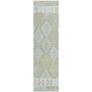 Piper Looms Chantille Tribal ACN1915 Sage Machine Washable Area Rug Runner Main Image