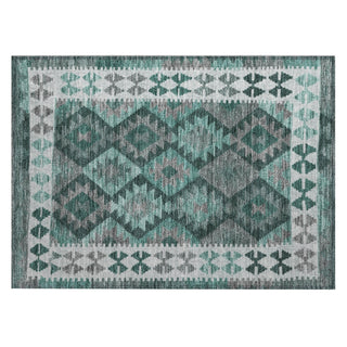 Piper Looms Chantille Tribal ACN1915 Seafoam Machine Washable Area Rug Scatter Main Image
