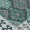Piper Looms Chantille Tribal ACN1915 Seafoam Machine Washable Area Rug Swatch Image