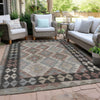 Piper Looms Chantille Tribal ACN1915 Taupe Machine Washable Area Rug Outdoor Lifestyle Image Feature