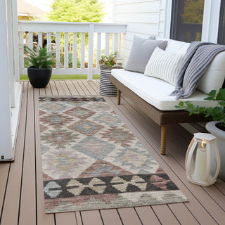 Piper Looms Chantille Tribal ACN1915 Taupe Machine Washable Area Rug Runner Outdoor Lifestyle Image Feature